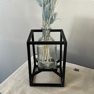 Unique Glass and Metal Vase